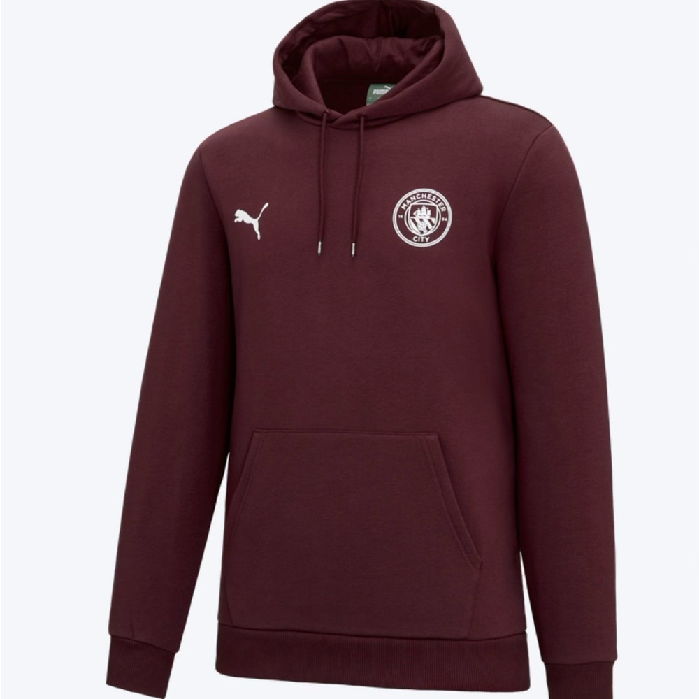 Man City Puma Maroon Hoodie for Men